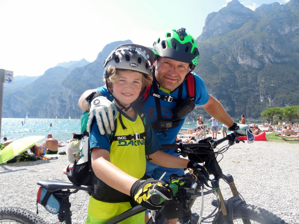 Tegernsee-Gardasee Mountainbike Alpencross mit Kind