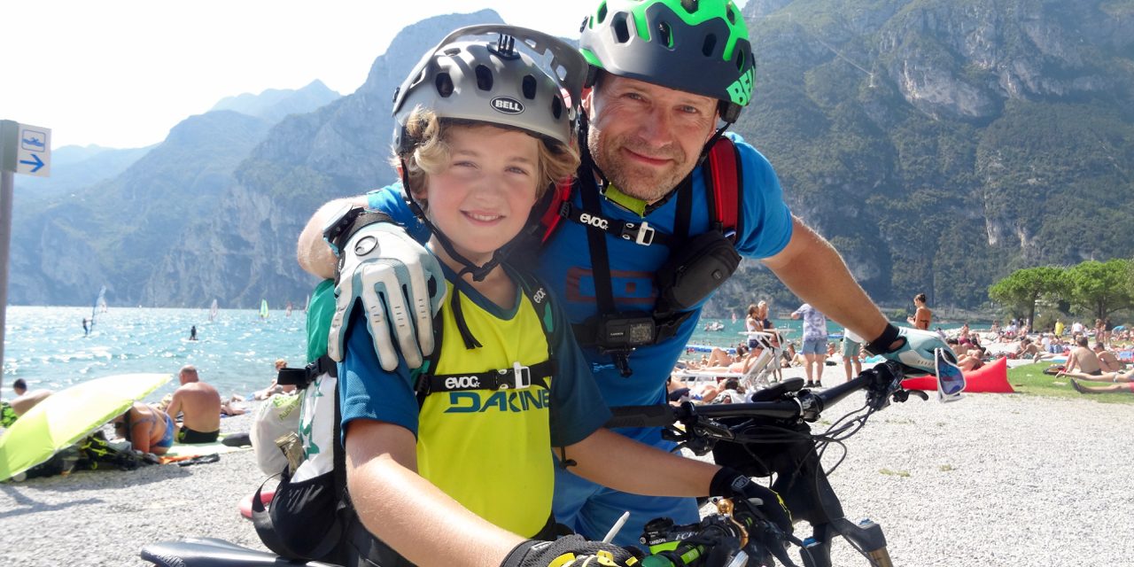 Mountainbike Alpencross mit Kind 2017 Tegernsee-Gardasee Mountainbike Alpencross mit Kind