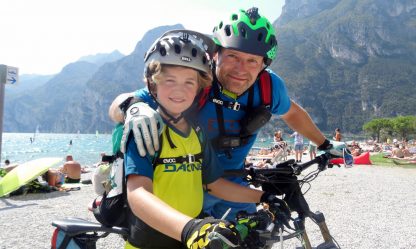 Tegernsee-Gardasee Mountainbike Alpencross mit Kind