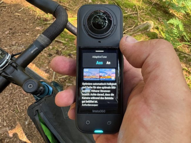 Adaptive Tone bei Insta360 X5 aktivieren