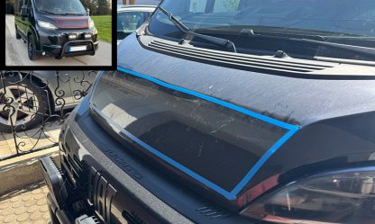 Test Fläche für Solarpanel auf Motorhaube Fiat Ducato