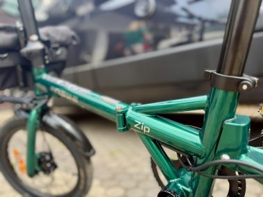 Antrieb und 7-Gang-Schaltung des Engwe ZIP Faltbikes Nahaufnahme