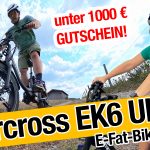 Evercross EK6 Ultra im Test günstiges E-Bike ganz in schwarz Evercross EK6 Ultra E-Fat-Bike Testfahrt mit Gutscheinaktion unter 1000 Euro