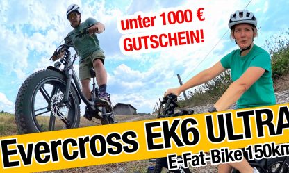 Evercross EK6 Ultra E-Fat-Bike Testfahrt mit Gutscheinaktion unter 1000 Euro