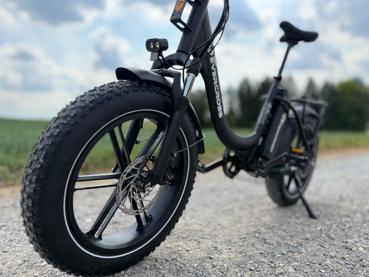 Evercross EK6 Ultra Vorderrad Fatbike-Reifen Vorderrad mit Fatbike-Reifen und Federgabel des EK6 Ultra