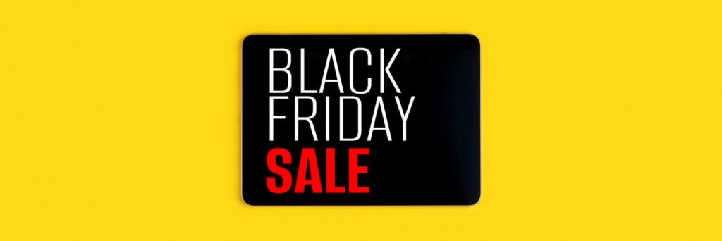 Black Friday E-Bike Deals 2026 Banner mit Black-Friday-Sale auf Tablet