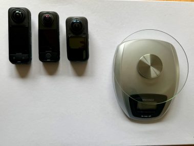 Insta360 X6 X5 X4 Air Kamera Gewicht im Vergleich